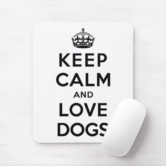 Behalt Ruhe und Liebe Hunde Mousepad (Mit Mouse)