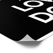 Behalt Ruhe und Liebe Hunde Poster (Ecke)