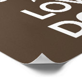 Behalt Ruhe und Liebe Hunde Poster (Ecke)