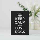 Behalt Ruhe und Liebe Hunde Postkarte (Stehend Vorderseite)