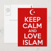 Behalt Ruhe und Liebe Islam Postkarte (Vorne/Hinten)
