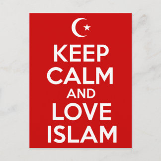 Behalt Ruhe und Liebe Islam Postkarte