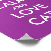 Behalt Ruhe und Liebe Katzen Plakatparodie Poster (Ecke)