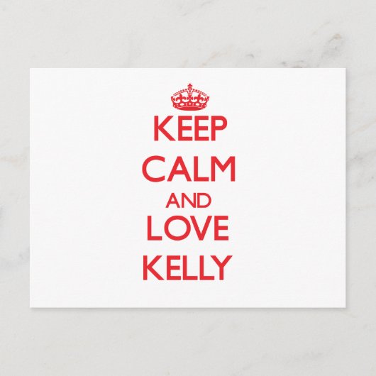 Behalt Ruhe und Liebe Kelly Postkarte (Vorderseite)