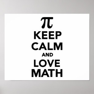 Behalt Ruhe und Liebe Mathematik Pi Poster