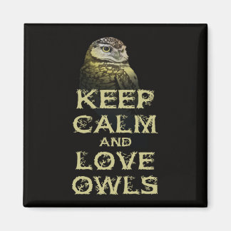 Behalt Ruhe und Liebe Owls Original Owl Geschenkar Magnet