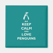 Behalt Ruhe und Liebe Pinguine Magnet (Vorne)