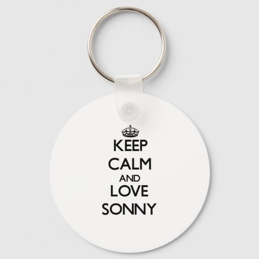 Behalt Ruhe und Liebe Sonny Schlüsselanhänger (Vorderseite)