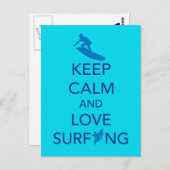 Behalt Ruhe und Liebe Surfen Geschenke Auswahl Postkarte (Vorne/Hinten)