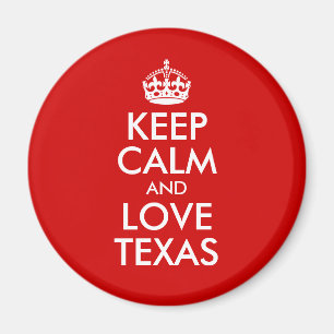 Behalt Ruhe und Liebe Texas Magnet