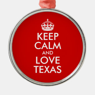 Behalt Ruhe und Liebe Texas Ornament Aus Metall
