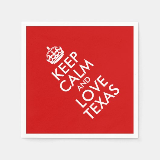 Behalt Ruhe und Liebe Texas Serviette (Vorderseite)