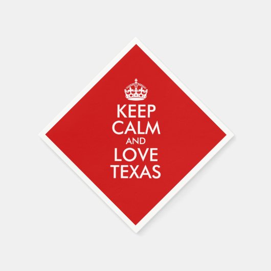 Behalt Ruhe und Liebe Texas Serviette (Ecke)