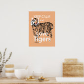 Behalt Ruhe und Liebe Tigers Poster (Küche)