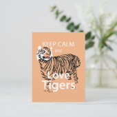 Behalt Ruhe und Liebe Tigers Postkarte (Stehend Vorderseite)