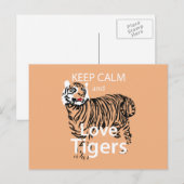 Behalt Ruhe und Liebe Tigers Postkarte (Vorne/Hinten)