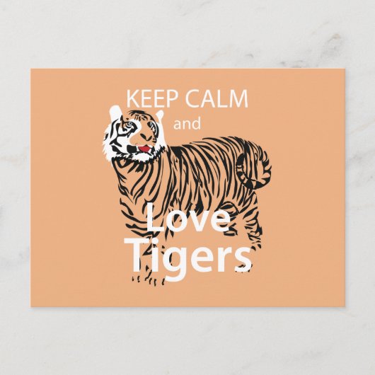 Behalt Ruhe und Liebe Tigers Postkarte (Vorderseite)
