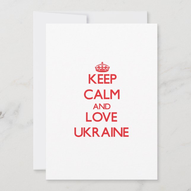 Behalt Ruhe und Liebe Ukraine (Vorderseite)