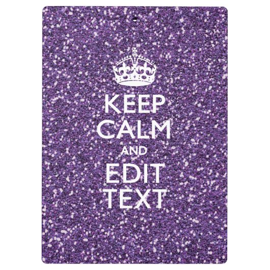 Behalt Ruhe und Lila Mauve Klemmbrett (Rückseite)