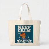 Behalt Ruhe und Line Dance Line Dancer Jumbo Stoffbeutel (Vorne)