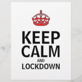 Behalt-Ruhe-und Lockdown-Poster Flyer (Vorne)