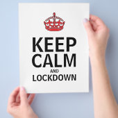 Behalt-Ruhe-und Lockdown-Poster Flyer (Hand)