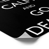 Behalt Ruhe und los Deadbar Funny Foosball Poster (Ecke)