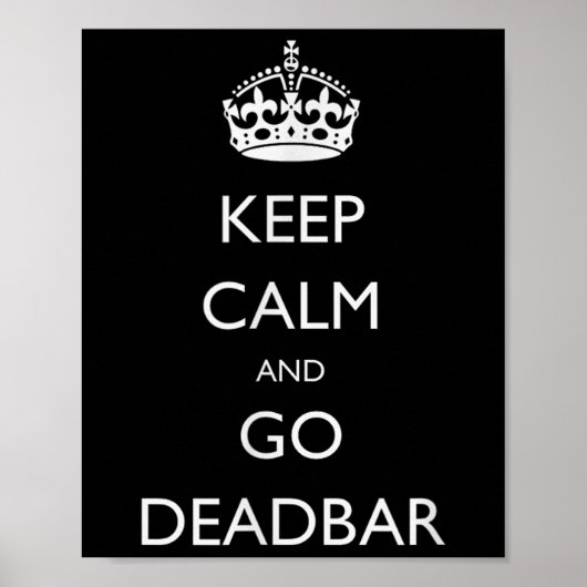 Behalt Ruhe und los Deadbar Funny Foosball Poster (Vorne)