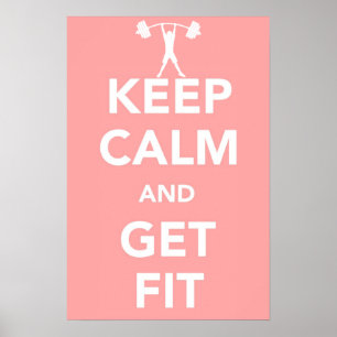"Behalt Ruhe und mach dich fit" kleines Poster - 9