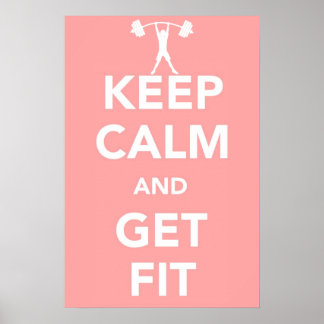 "Behalt Ruhe und mach dich fit" kleines Poster - 9
