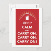 Behalt Ruhe und mach weiter, mach weiter, mach wei Postkarte (Vorne/Hinten)