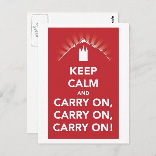 Behalt Ruhe und mach weiter, mach weiter, mach wei Postkarte (Vorne/Hinten)