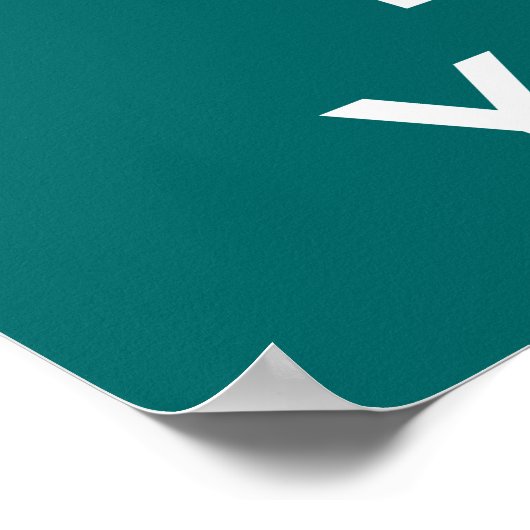 Behalt Ruhe und mach Yoga Poster (Ecke)