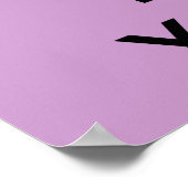 Behalt Ruhe und mach Yoga Poster (Ecke)