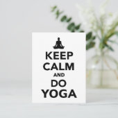 Behalt Ruhe und mach Yoga Postkarte (Stehend Vorderseite)