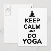 Behalt Ruhe und mach Yoga Postkarte (Vorne/Hinten)