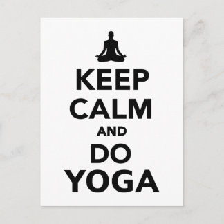Behalt Ruhe und mach Yoga Postkarte