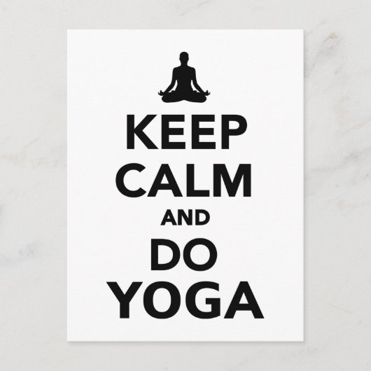 Behalt Ruhe und mach Yoga Postkarte (Vorderseite)