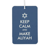 Behalt Ruhe und mache Aliyah Autolufterfrischer (Vorderseite)