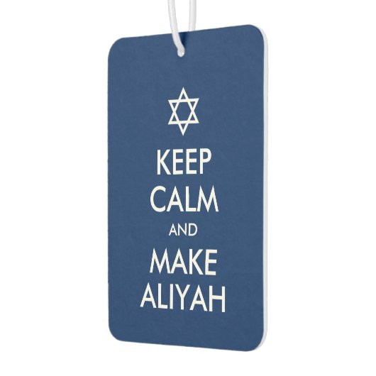 Behalt Ruhe und mache Aliyah Autolufterfrischer (Links)