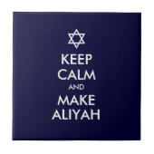 Behalt Ruhe und mache Aliyah Fliese (Vorderseite)