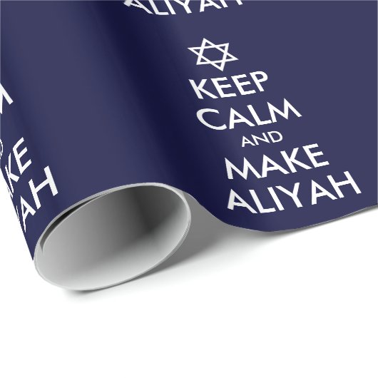 Behalt Ruhe und mache Aliyah Geschenkpapier (Rolleneckpunkt)
