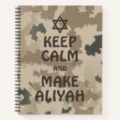 Behalt Ruhe und mache Aliyah Notizblock (Vorderseite)