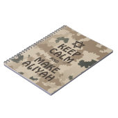 Behalt Ruhe und mache Aliyah Notizblock (Linke Seite)