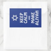 Behalt Ruhe und mache Aliyah Rechteckiger Aufkleber (Tasche)