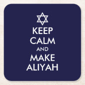Behalt Ruhe und mache Aliyah Rechteckiger Pappuntersetzer (Vorderseite)