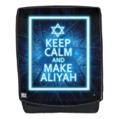 Behalt Ruhe und mache Aliyah Rucksack (Vorderseite)