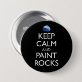 Behalt Ruhe und malerische Felsen Funny Rock Maler Button (Vorne & Hinten)