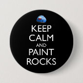 Behalt Ruhe und malerische Felsen Funny Rock Maler Button (Vorderseite)