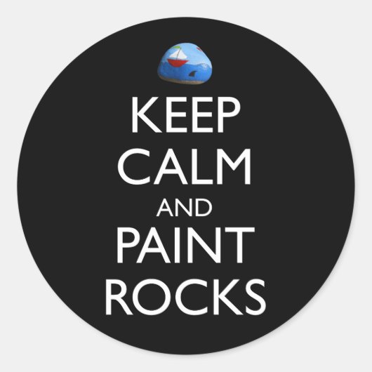 Behalt Ruhe und malerische Felsen Funny Rock Maler Runder Aufkleber (Vorderseite)